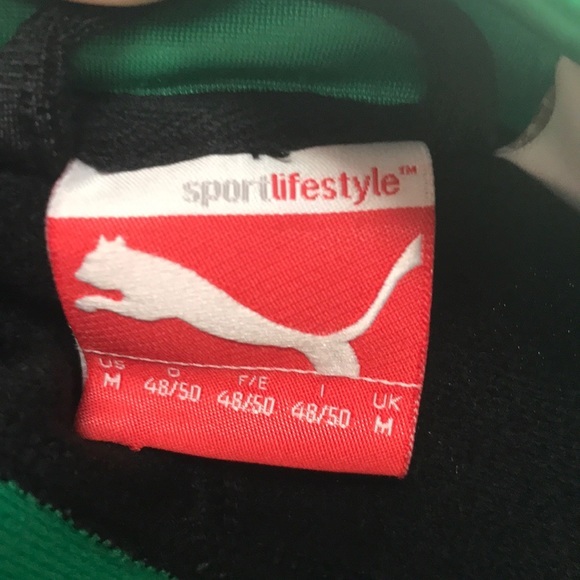 Puma Track Sweatshirt, Green, Black, Size Medium - Picture 7 of 10